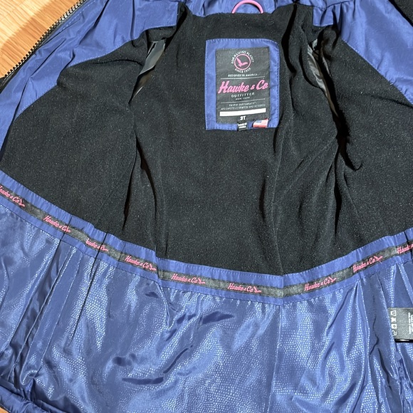 NWT HAWKE&Co hooded winter coat blue sz 3T - Picture 10 of 11